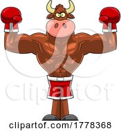 Cartoon Bull Fighter Mascot Character