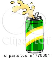 07/04/2022 - Cartoon Beer Can With Splash
