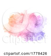 Poster, Art Print Of Pastel Coloured Watercolour Splatter Design