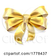 Poster, Art Print Of Gold Gift Golden Ribbon Present Bow