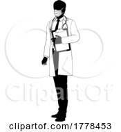 07/05/2022 - Doctor Man And Clipboard Medical Silhouette Person