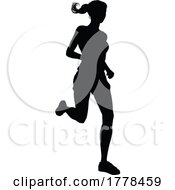 07/05/2022 - Silhouette Runner Woman Sprinter Or Jogger Person