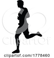 07/05/2022 - Silhouette Runner Man Sprinter Or Jogger Person