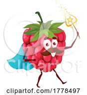 Poster, Art Print Of Wizard Raspberry Food Mascot Character