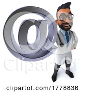 3d Male Indian Doctor On A White Background