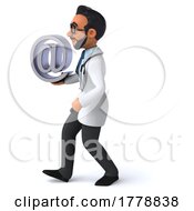 3d Male Indian Doctor On A White Background