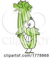 Cartoon Proud Celery Character by toonaday