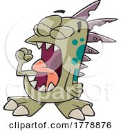 Cartoon Monster Yawning