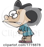 Poster, Art Print Of Cartoon Kid With Anxiety
