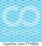 Poster, Art Print Of Abstract Background With Japanese Style Wave Pattern