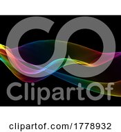 Poster, Art Print Of Rainbow Coloured Waves Abstract Background
