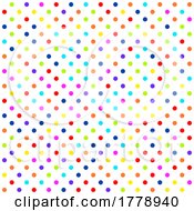 Poster, Art Print Of Rainbow Coloured Polka Dot Pattern Background