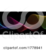 Rainbow Flowing Waves Abstract Banner Design