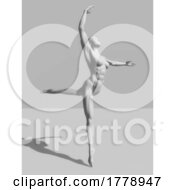 Poster, Art Print Of 3d Female Figure In Ballet Pose