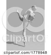 Poster, Art Print Of 3d Female Figure In Elegant Ballet Pose
