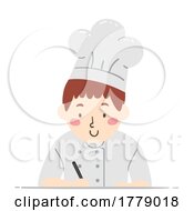 Poster, Art Print Of Teen Boy Chef Write Illustration