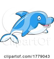 Poster, Art Print Of Cartoon Cute Dolphin