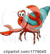 Cartoon Friendly Hermit Crab