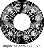 Poster, Art Print Of Star Signs Astrology Horoscope Zodiac Symbols Set