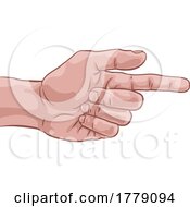 Hand Pointing Finger Comic Book Pop Art Cartoon