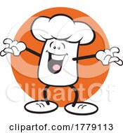 Cartoon Chef Hat Mascot Over An Orange Circle by Johnny Sajem