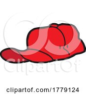 Cartoon Red Baseball Hat