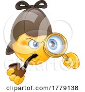 Poster, Art Print Of Detective Yellow Emoji Smiley Face Emoticon