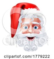 Poster, Art Print Of Santa Claus Christmas Cartoon Character Face