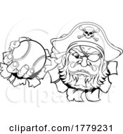 Poster, Art Print Of Pirate Baseball Ball Sports Mascot Cartoon