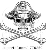 Poster, Art Print Of Pirate Skull Crossbones Skeleton Grim Reaper