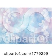 Poster, Art Print Of Decorative Floral Design On A Pastel Watercolour Background