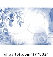 Watercolour Background With Hand Painted Floral Design