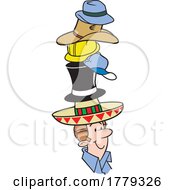 Cartoon Man Of Many Hats