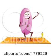 Phosphorus Micronutrient Mascot Doing Yoga by Vector Tradition SM