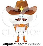 Sheriff Mushroom Food Mascot Character
