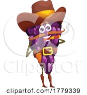 Grapes Food Mascot Character by Vector Tradition SM