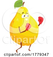 Poster, Art Print Of Pear Food Mascot Character