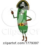 Poster, Art Print Of Pirate Cucumber Food Mascot Character