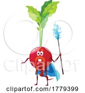 Poster, Art Print Of Wizard Beet Food Mascot Character