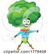 Poster, Art Print Of Pirate Broccoli Food Mascot Character