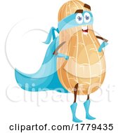 Super Peanut Food Mascot Character by Vector Tradition SM