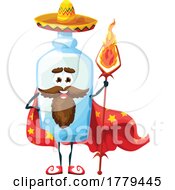 Poster, Art Print Of Wizard Tequila Bottle Mascot Character