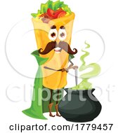 Poster, Art Print Of Burrito Food Mascot Character