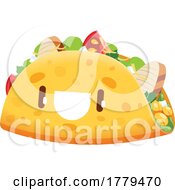 Taco Food Mascot Character by Vector Tradition SM