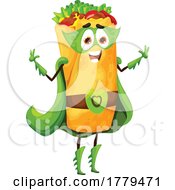 Super Burrito Food Mascot Character