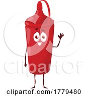 Waving Ketchup Bottle Food Mascot Character