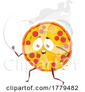 Poster, Art Print Of Hot Pizza Food Mascot Character