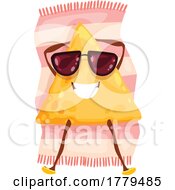 Poster, Art Print Of Sun Bathing Tortilla Chip Food Mascot Character
