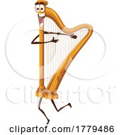 Poster, Art Print Of Harp Music Instrument Mascot Character
