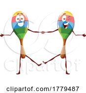 Dancing Maracas Music Instrument Mascot Characters by Vector Tradition SM